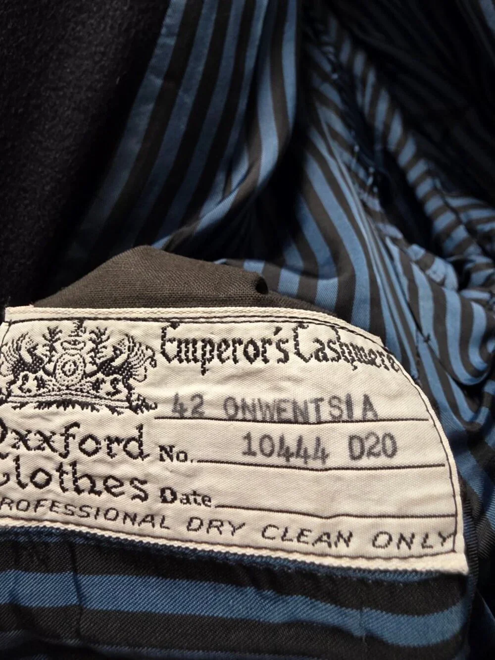Oxxford Clothes 42R Navy Blazer Sport Coat Jacket 2-Button Solid W858